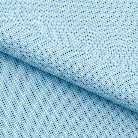 Flowers N' Dots Recycled Nylon Spandex Fabric - Turquoise/White Printed, 55/56" Width (1 Yard)