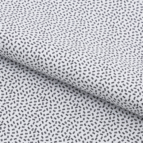 Small Wavy Seamless Lines Recycled Nylon Spandex Fabric - White/Black Printed Seamless Lines, 55/56" Width (1 Yard)