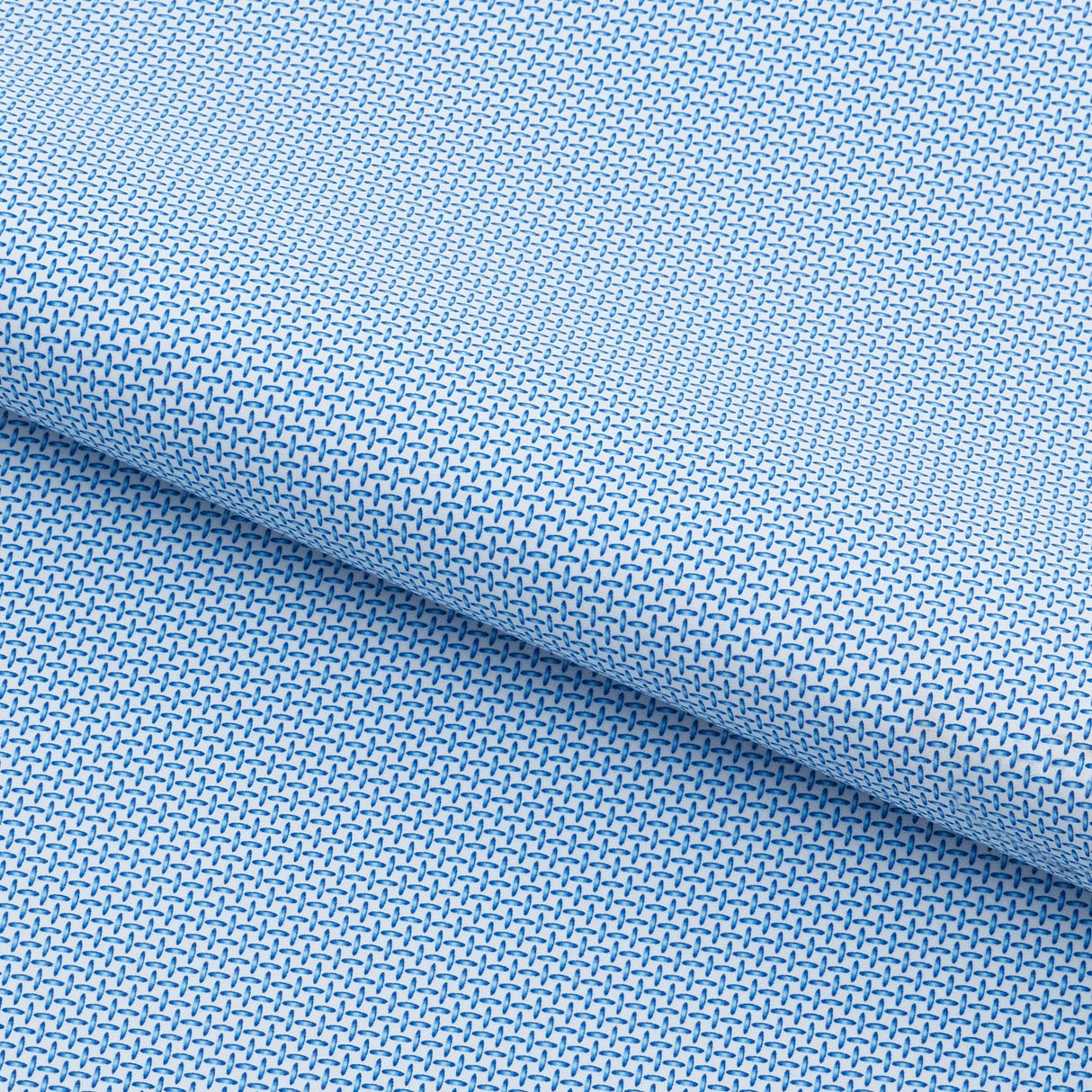 Printed Recycled Spandex Sky Blue Cross Stitch