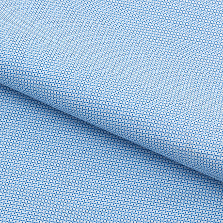Printed Recycled Spandex Sky Blue Cross Stitch