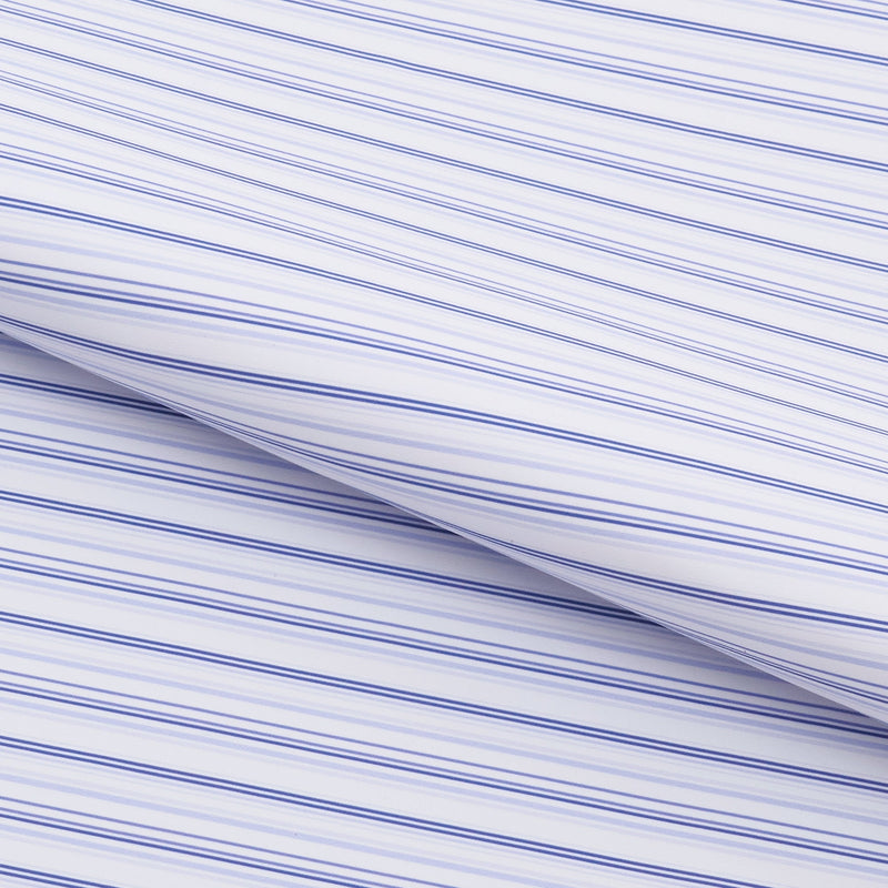 Printed Recycled Spandex Stripes White Lavender