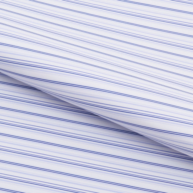 Diverse Shade Of Stripes Recycled Nylon Spandex Fabric - White/Lavender Stripes, 55/56" Width (1 Yard)