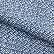 Tetris Blocks Recycled Nylon Spandex Fabric - White/Navy Printed Interlock, 55/56" Width (1 Yard)