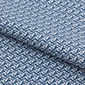 Tetris Blocks Recycled Nylon Spandex Fabric - White/Navy, 55/56" Width, 4-Way Stretch (1 Yard)