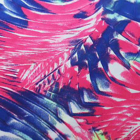 Seismic Wave Nylon Spandex Fabric - Blue or Red, Abstract Wave Pattern, 58-60" Width (1 Yard)