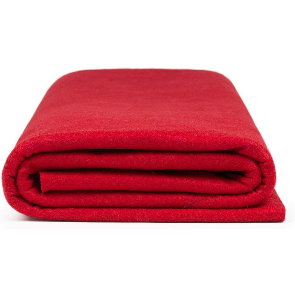 Red Acrylic Felt Fabric - Red Solid, 72" Width, 1.6Mm Thick