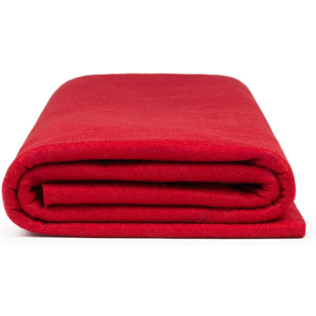 Red Acrylic Felt Fabric - Red Solid, 72" Width, 1.6Mm Thick