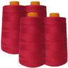 4 Pack of 6000 Yard Red Spools Sewing Thread 24,000 Yards Total All Purpose