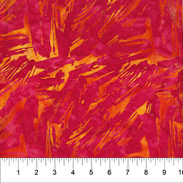 Cotton Print Red Brushstroke Celebration Fabric