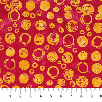 Cotton Print Red Bubble Celebration Fabric 44/45