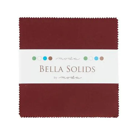 Charm Pack Precuts Red Burgundy Bella Solids