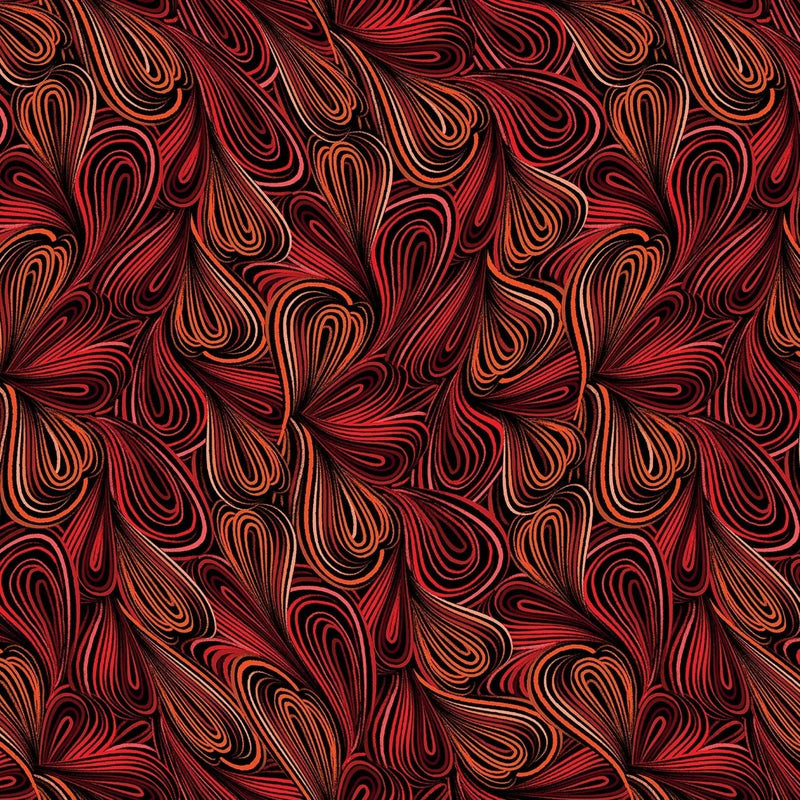 Cotton Wideback Fabric Red Color Flow 108"