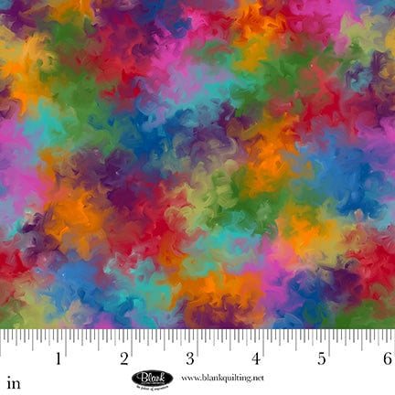 Cotton Print Red Color Splash Metro Mirage Fabric 44/45