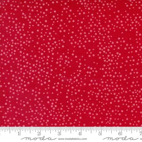 Cotton Fabric Red Crimson Dotty Thatched 44/45