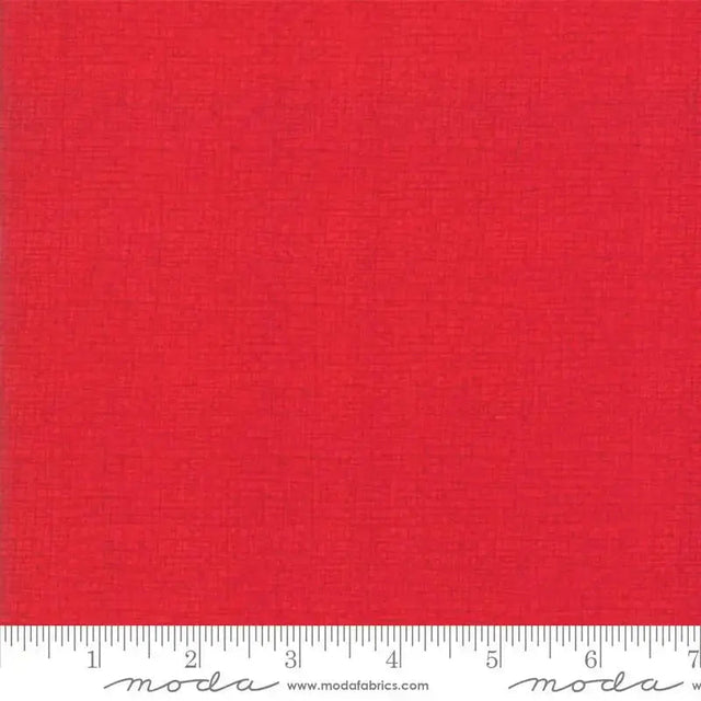 Cotton Wideback Fabric Red Crimson Thatched 108"