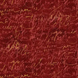Red Cotton Fluidity Script Print Fabric 44/45"