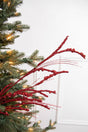 33” Glitter Berry Spray- Red