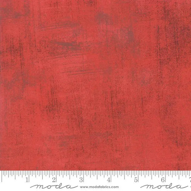Cotton Print Red Grunge Basics Radish 44/45" Per Yard