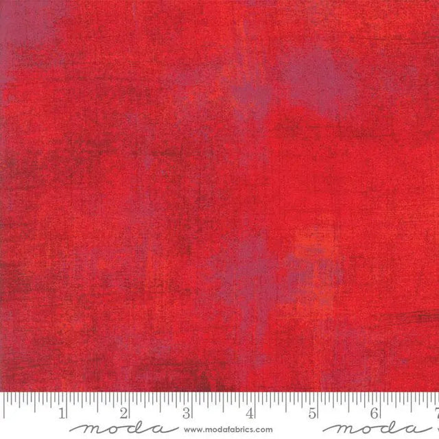 Cotton Fabric Red Grunge Basics Rocacco 44/45"