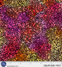 Cotton Print Red-Orange Yellow Dots Fabric 44/45"
