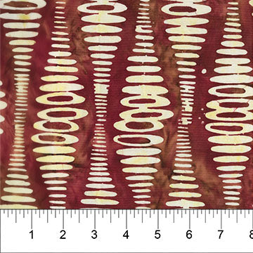 Cotton Print Red Ripple Stripe Abstract Bubble Pop Fabric 44/45"