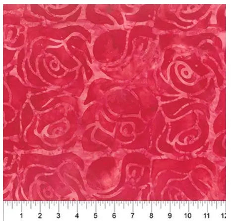 Cotton Wideback Fabric Red Roses 108"