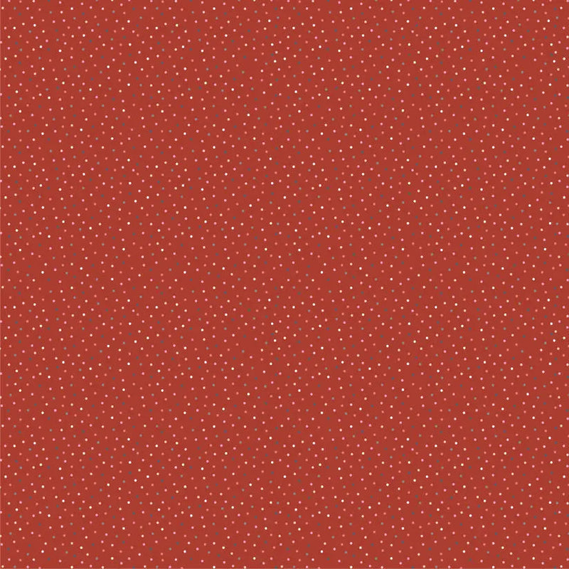 Cotton Print Red Speckled Hen Fabric 44/45"