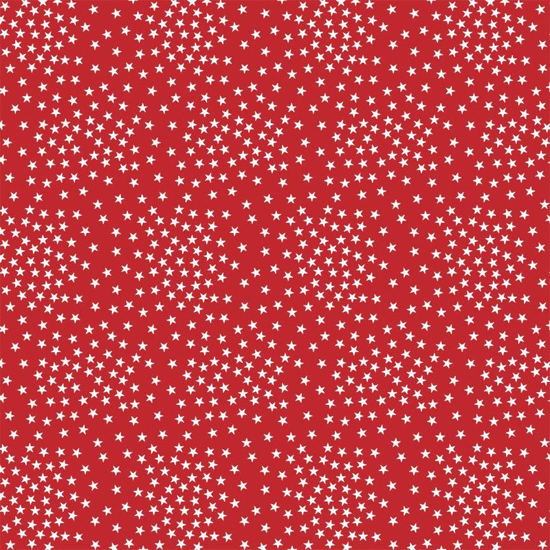 Cotton Print Red Stars Path to Freedom 44/45 Fabric