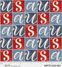 Cotton Fabric Red White Blue America The Beautiful Block Letters 44/45"