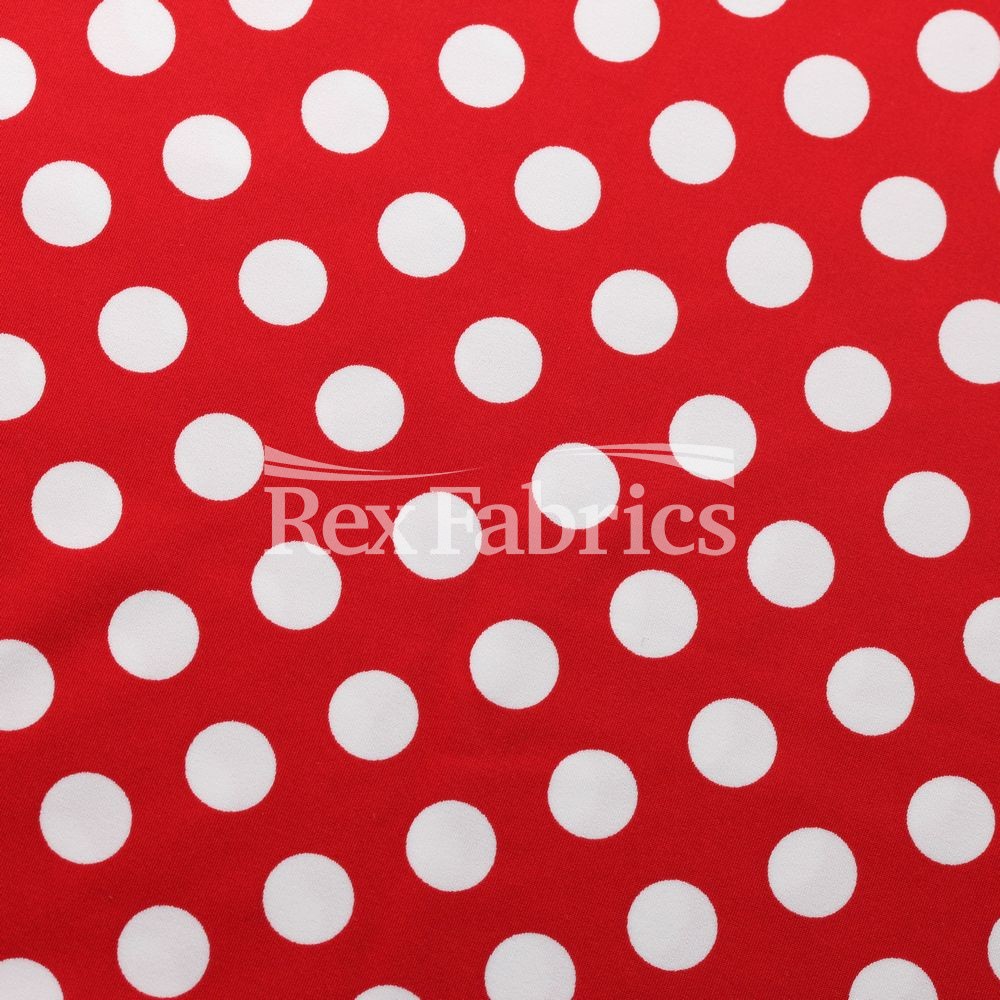 E-Z Dots Matte Nylon Spandex Fabric - Multicolor Polka Dots, 58/60" Width (1 Yard)