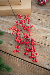 26” Red Mixed Berry & Crabapple Spray