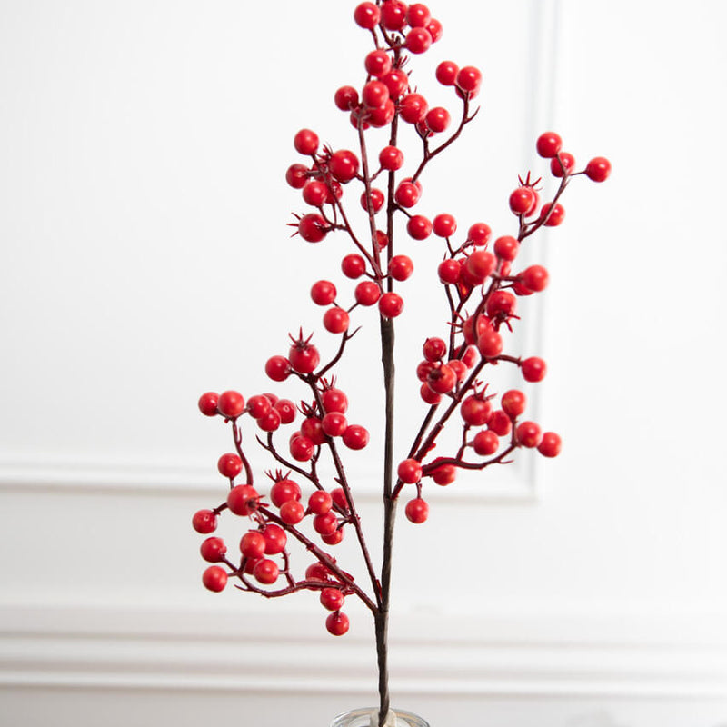 26” Red Mixed Berry & Crabapple Spray
