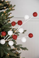 30” White & Red Ball Stem