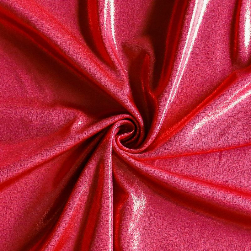 Swim Knit Red Liquid Metallic Polyester Spandex