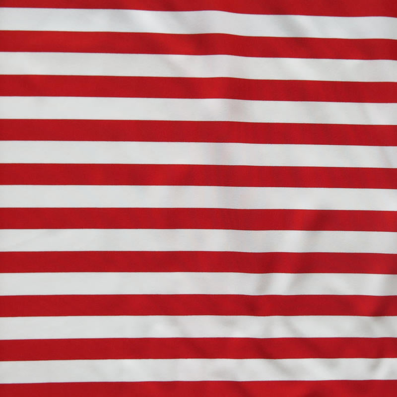 Swim Knit Red and White 1/2" Stripe
