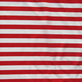 Swim Knit Red and White 1/2" Stripe