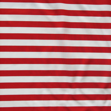 Swim Knit Red and White 1/2" Stripe