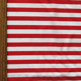 Swim Knit Red and White 1/2" Stripe
