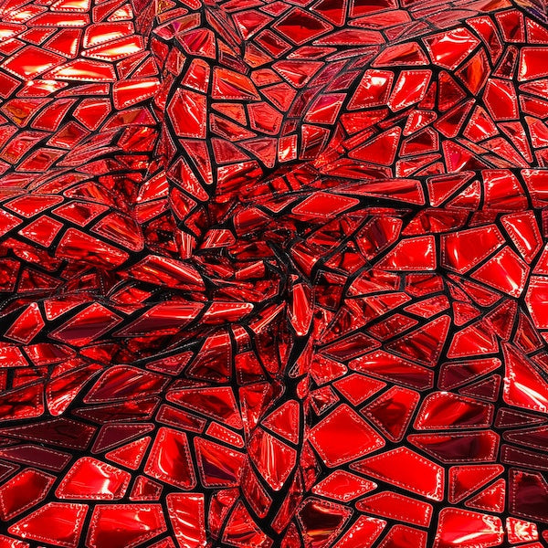Stretch Velvet Metallic Foil Fabric