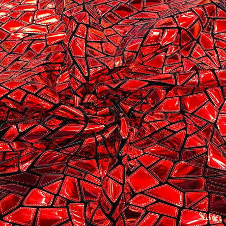 Stretch Velvet Metallic Foil Fabric