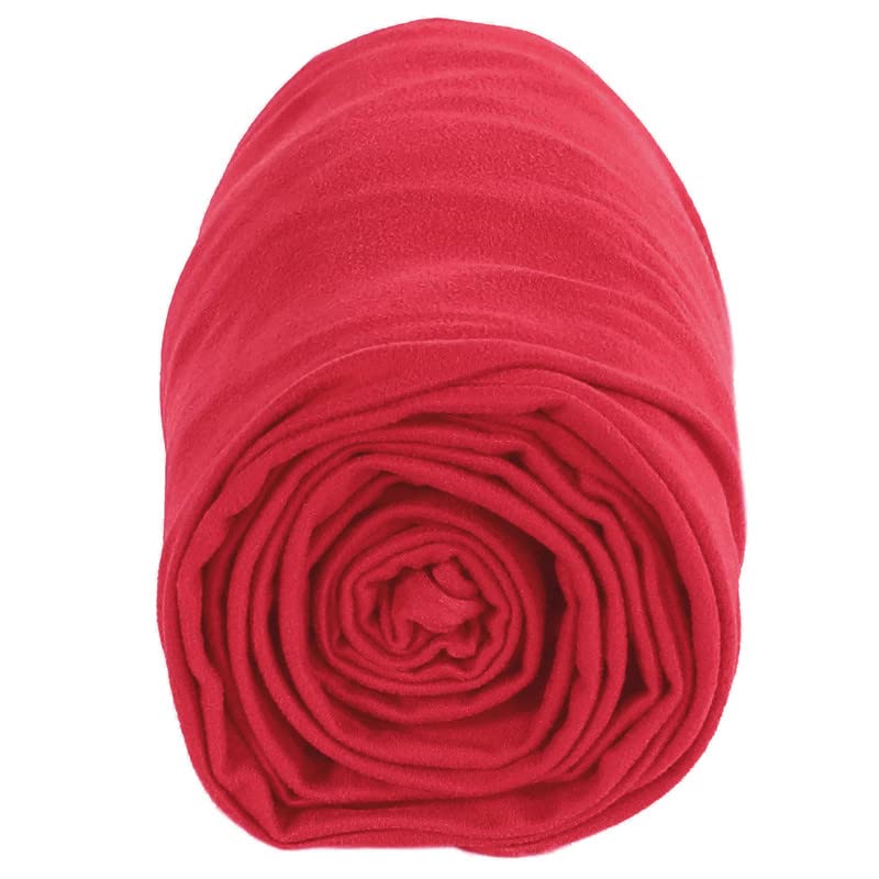 Polyester Spandex Knit Fabric Red DTY Double Brushed