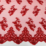 Beaded Lace Fabric Helena Floral 50" Width