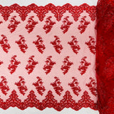 Beaded Lace Fabric Helena Floral 50" Width