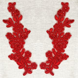 Beaded Floral Lace Applique