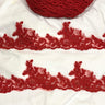 Beaded Corded Lace Trim on Polyester Net Mesh