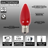 C9 Wonderful LED SMD Bulb (25 bulbs/bag) - Frosted, Red