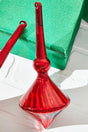 10" Red Glass Drop Ornament