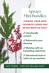 Red Rustic Sprays Mini Bundle Christmas Tree Decorating Spray Kit Woodland Holiday Décor