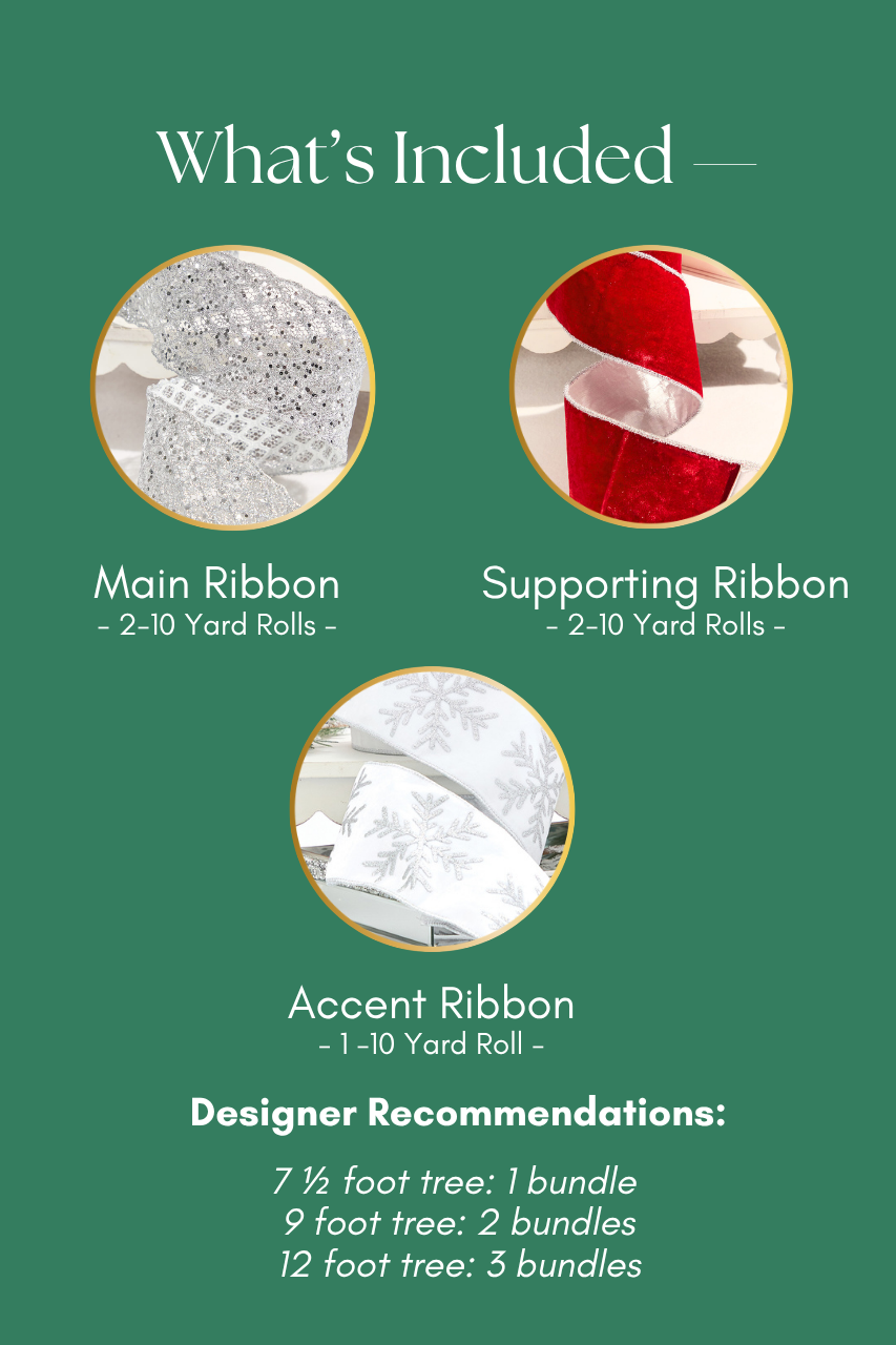 Red & Silver Ribbon Mini Bundle