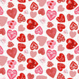 Quilting Cotton Red Tossed Large Hearts Henry Glass